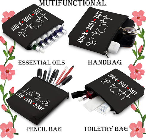 WCGXKO X-ray Tech Gift Live Love X-Ray Zipper Pouch Makeup Bag Radiology Tech Graduation Gift (Live Love X-Ray)...