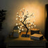 PEIDUO 17.5 Inch Lighted Cherry Blossom Tree, 48 Warm White Lights Plug in Adapter, Light up Bonsai Tree for Christmas Indoor Home Bedroom Living ...