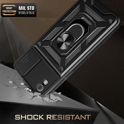 for TCL 30Z Phone Case: TCL30Z / TCL 30 Z / T602DL / 30 LE Cell Back Cover with Screen Protector - Black Sj...