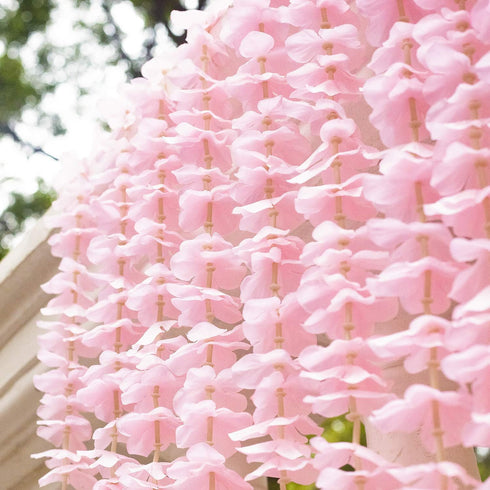 GPARK 10 Pack 6.5 Feet / 78 inch Wisteria Artificial Fake Hanging Flowers Silk Vine Ratta Plants Leaf Garland for Home Wedding Party Garden Outdoo...