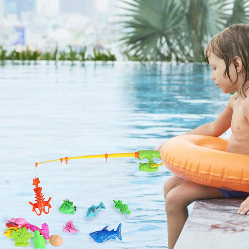 Max Fun Magnetic Fishing Water Toys for Kids Ages 3-5 with Magnet Pole Rod Net, Plastic Floating Fish for Toddler Outdoor Toys, Summer Toys, Bath ...
