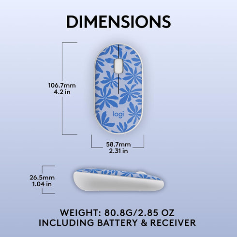 Logitech M340 Wireless Mouse with Limited Edition Prints, USB Receiver and Silent Clicks, Portable Wireless Mouse for Laptop, PC, Windows, Chrome,...