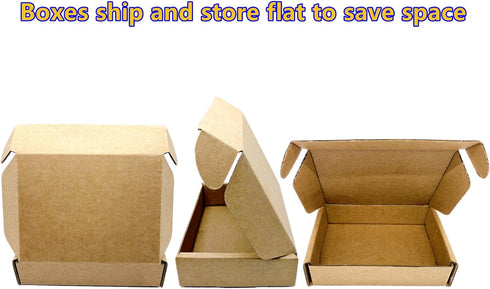 Small Corrugated Boxes 6x4x2.2 inch Tiny Recyclable Cardboard Mailing Box for Storage and Shipping 20 Pack...