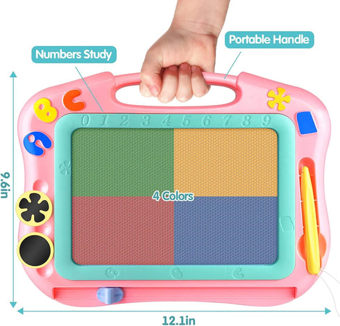 FLY2SKY Magnetic Drawing Board Kids Magnet Drawing Board Travel Size Toddler Toys Sketch Writing Colorful Erasable Sketching Pad Holiday Birthday ...