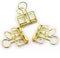 NXG 12 Pack Medium Metal Wire Binder Clips, Office Supplier School Accessories,Colorful Hollow Out Paper Organizer, Paper Binder Clip(Gold)...
