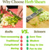 2025 Upgraded Herb Scissors, Effortless Herb Shears Cutter Tool with Sharp Stainless Steel Blades for Fresh Herbs, Must-Have Kitchen & Cooking Gad...