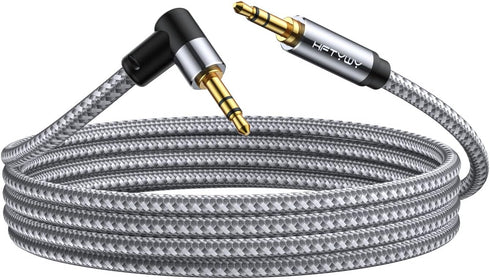 3.5mm Audio Cable 4 ft AUX Cord Male to Male AUX Headphone Cable aux Cable Stereo Aux Jack to Jack Cable 90 Degree Right Angle Auxiliary Cord......