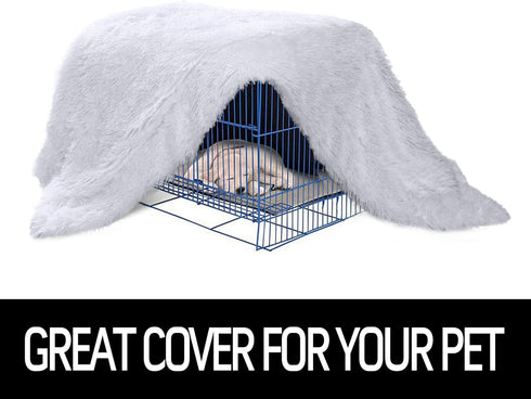 LOCHAS Luxury Fluffy Dog Blanket, Extra Soft and Warm Sherpa Fleece Pet Blankets for Dogs Cats, Plush Furry Faux Fur Puppy Throw Cover, 20''x30'' ...