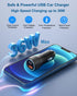 USB C Car Charger, OKRAY 36W Fast Charging Cigarette Lighter Adapter USB Type C PD3.0+QC3.0 Dual Ports Car Charger with 6 Feet USB-C to USB-C Cabl...