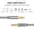 2 Pack 3.5mm Stereo Audio Cable Extension Male to Male Nylon Braided 10ft/3m Zerist Tangle-Free AUX Cable for Headphones, iPods, iPhones, iPads, H...