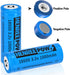 Henreepow 18500 3.2v Rechargeable Battery, 3.2v LiFePO4 Lithium Phosphate Battery 1000mAh for Outdoor Garden Solar Lights, Flashlight (2 Pack)...
