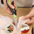 Kitchen Scissors, Stainless Steel Blades, Soft Grip, Multi-Purpose Heavy Duty Kitchen Scissors Set, Black/Green, 4 Piece Set...