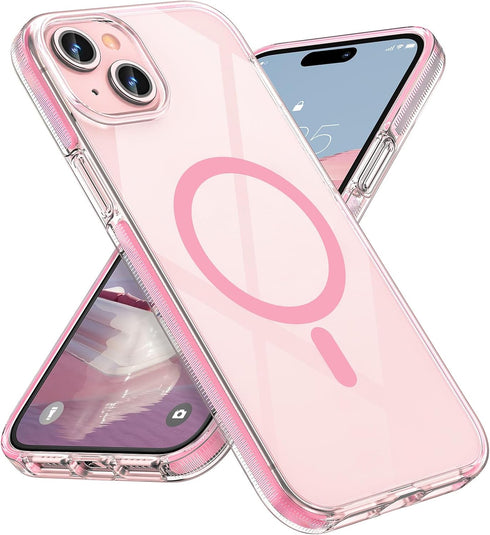 MILPROX Compatible with iPhone 15 Plus Case - Compatible with MagSafe - Magnetic Clear Trasparent Design - Non-Yellowing Anti-Slip - Shockproof Bu...