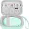 Label Maker Case for SUPVAN E10 Mini Bluetooth Label Printer, Extra Interior Mesh Pocket Fits Label Paper Cable, Green. (CASE ONLY! Label Maker no...