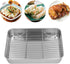 AUNMAS Rectangular Baking Pan and Rack, Easy Roasting Pan for Cooking Baking(23.5 * 17.5 * 5CM)...
