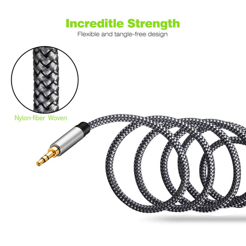 Audio Extension Cable 12Ft,Audio Auxiliary Stereo Extension Audio Cable 3.5mm Stereo Jack Male to Female, Stereo Jack Cord for Phones, Headphones,...