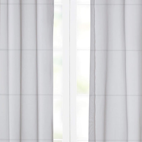 Odor Neutralizing Sheer Voile Grommet Window Curtain for Bedroom or Living Room (1 Panel), 59 in x 120 in, Light Grey...