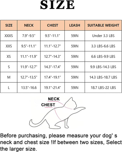 XS Pink Soft Mesh Dog Harness and Leash Set,No Escape Easy Walk Puppy Harnesses for Training Walking? Reflective Adjustable Puppy Vest for Small M...