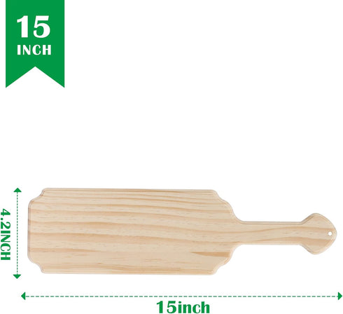 BATTIFE 15inch Greek Sorority Paddles, Solid Wooden Fraternity Paddle, Unfinished Pine Wood Frat Paddle for Carving DIY Use...