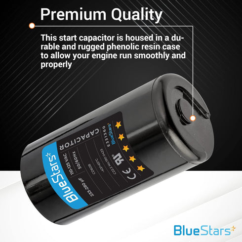 233-280 uf mfd 110-125VAC ±20% Volts Round Motor Start Capacitor 50/60 Hz AC Electric Replacement part by Blue Stars...
