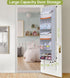 AOODA Over the Door Organizer, Large Capacity Closet Door Hanging Organizer, Clear Deep Pockets Baby Organizer Storage for Nursery, Bathroom, Bedr...