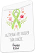 Cancer Awareness Necklace - Ribbon Pendant, “Together We Are Tougher Than Cancer” - Gift for Women...