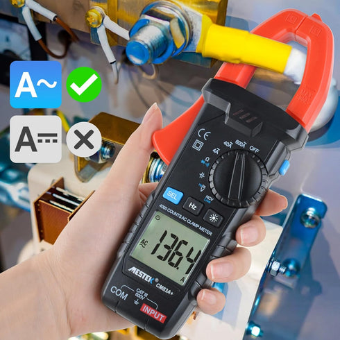 MESTEK Digital Clamp Meter Multimeter Voltage Tester 4000 Counts Auto-Ranging Amp Volt Ohm Meter with NCV, Measures AC/DC Voltage,AC Current, Capa...