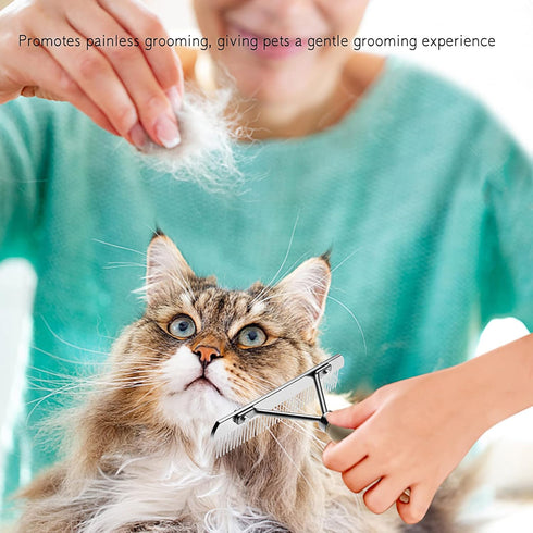 Grooming Brush Set Long Tooth Undercoat Dog Rake+Flea Comb,Deshedding Tool Beauty Steel Comb for Golden Retriever Husky German Shepherd Longhair C...