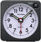 Peakeep Ultra Small, Battery Travel Alarm Clock with Snooze and Light, Silent with No Ticking Analog Quartz (Black)...