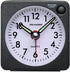 Peakeep Ultra Small, Battery Travel Alarm Clock with Snooze and Light, Silent with No Ticking Analog Quartz (Black)...