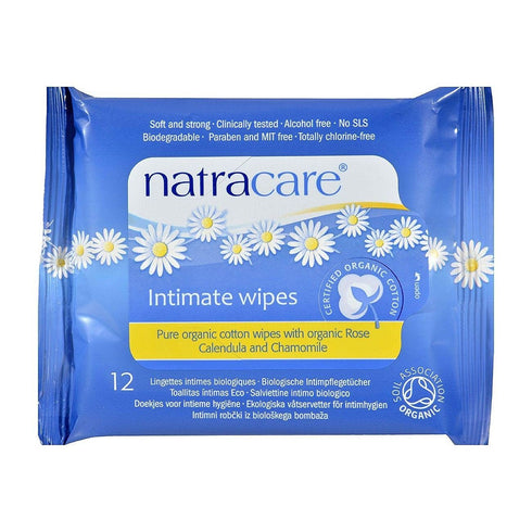Natracare Organic Cotton Intimate Wipes (12 Wipes)...