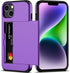 Nvollnoe for iPhone 14 Case with Card Holder Heavy Duty Protective Dual Layer Shockproof Hidden Card Slot Slim Wallet Case for iPhone 14 for Women...