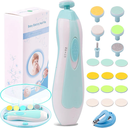 Baby Nail Trimmer Electric Nail File Baby Nail Clippers, Safe Nail Filer Grinder Kit for Newborn Infant Toddler Kids or Adults Toes Fingernails Ca...