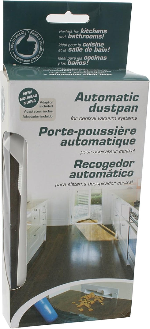 Cen-Tec Systems Central Vacuum Automatic Dustpan Sweep Inlet, White...