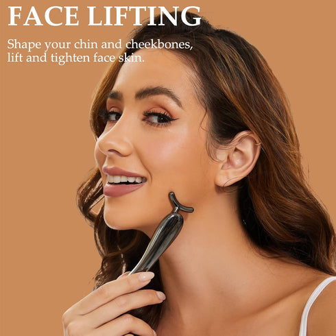 Jade Facial Roller, Jade Face Roller Massager with 3 Interchangeable Heads for Women Routine Skin Care, Reduce Puffiness Wrinkling Rejuvenate Skin...