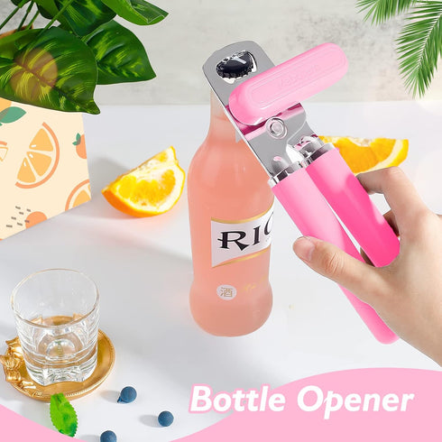 10 Colors Can Opener Manual Handheld Heavy Duty Hand Can Opener Smooth Edge Stainless Steel Can Openers Top Lid Kitchen Gadgets, Best Large Rated ...