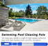 Swimming Pool Pole, High Hardness from 17.5in to 34.6in Extension Swimming Pool Pole for Pool Skimming Net Rake Brush...