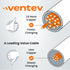 Ventev - Chargesync Helix Cable 14" (Expandable) USB A to USB C, Cloth Covered, Braided Cable, Flexible Elastic Recoil Design, Fast Charging | Com...