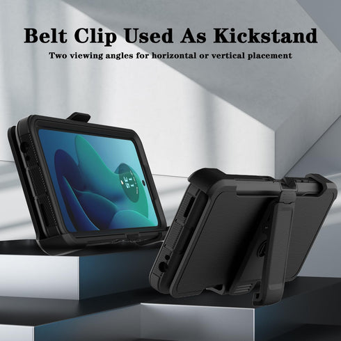 for Motorola Moto G 5G 2024 Case with Screen Protector, Belt Clip Holster Kickstand Rugged Full-Body Heavy Duty Protection Military Grade Shockpro...