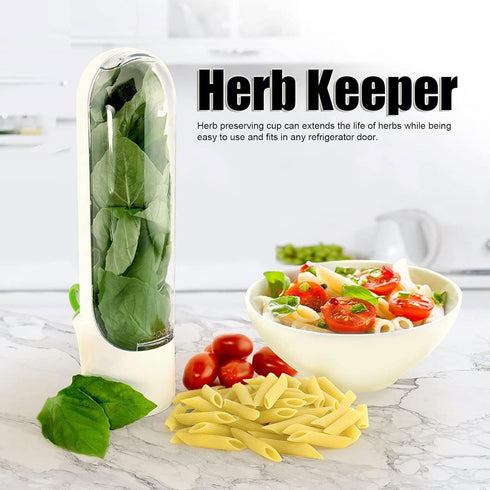 Herb Saver, Herb Keeper Herb Storage Container Savor Preserver Vegetable Preservation Bottle for Cilantro Mint Parsley Asparagus...