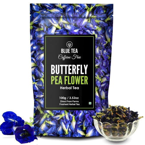 BLUE TEA - Butterfly Pea Flower Tea - 3.52 Oz (200+ Cups) Loose | ANTIOXIDANT RICH | Chemical Free - Caffeine Free - Detox Tea - Flower Based - No...