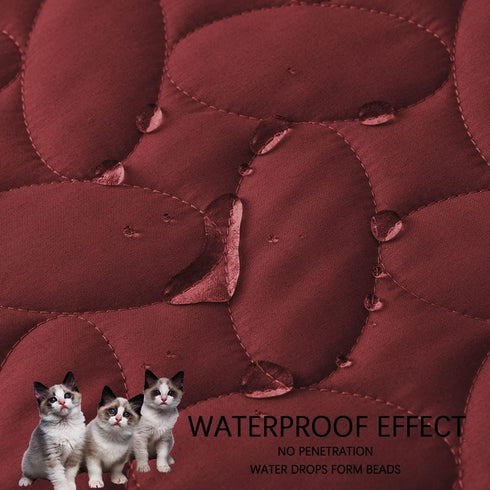 Ameritex Pet Bed Cover Dog Bed Blanket for Sofa and Furniture Waterproof New Pattern Design (40x50 Inch, Burgundy)...