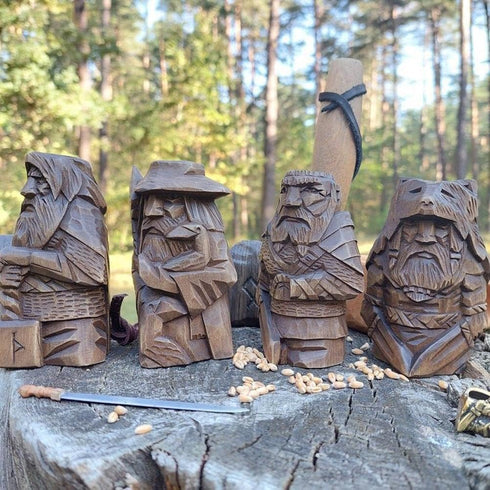 Odin Thor Viking Statue, Ornaments Art for Home Decoration (Tir-Single Sword)...