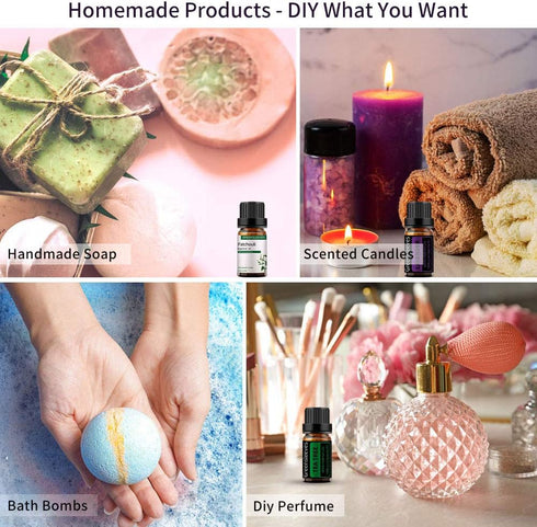 Lavender, Patchouli, Tea Tree Essential Oil, 100% Pure Organic Diffuser Oils...