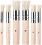6Pcs Wooden Stencil Brushes, Pure Natural Bristle Brush, Paint Brushes, Wood Wall Painting Bristle Template Set for Acrylic Oil Watercolor Art Pai...
