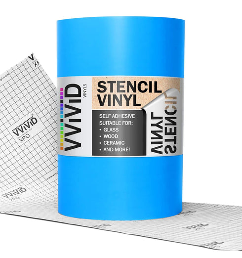 VViViD Blue Stencil Vinyl Masking Film with Anti-Bleed Technology (12" x 10ft)...
