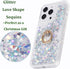 Glitter Case with Ring Holder Compatible with iPhone 13 Pro Glitter Case Clear Ring Holder Kickstand Soft TPU Rubber Bumper Bling Girly Women Cute...