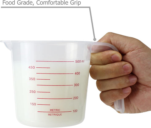 3 Pack Plastic Measuring Cups Mixing Pitcher for Cooking Baking DIY Craft Art Painting, Size of 1000ML/500ML/250ML...