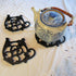 Teapot Cast Iron Trivet for Hot Pots & Kitchen & Dining Table, Gift for Home, Metal Wall Art & Home Decor, 2 or More for Set, Black, 8 by 6.1 Inch...