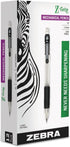 Zebra 52310 Z-Grip Mechanical Pencil, HB, .5mm,Clear, Dozen...